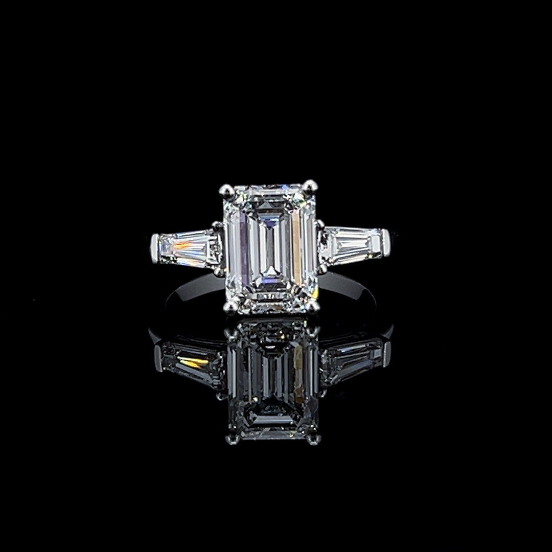 Emerald-Cut Diamond Engagement Ring